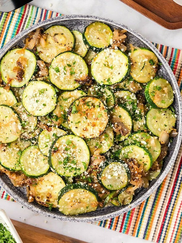 Quick Browned Zucchini Side Dish