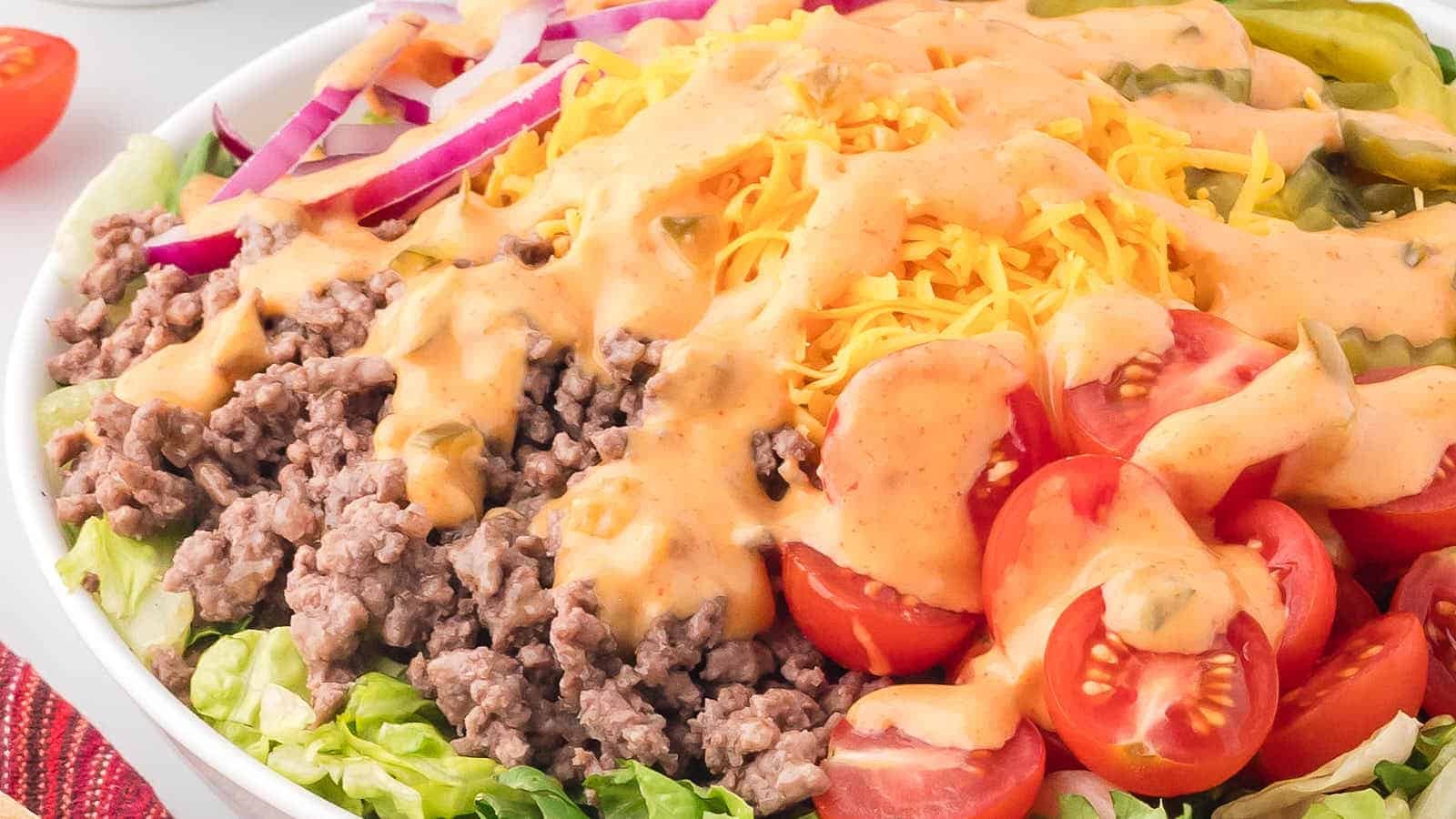 Mac Flavor Salad, Guilt-Free Version