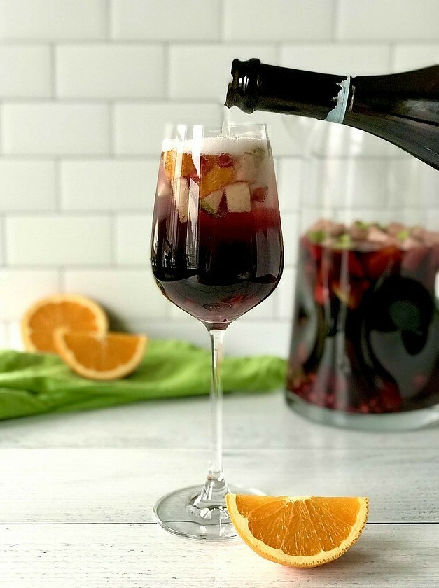 Winter Red Sangria Spritzer