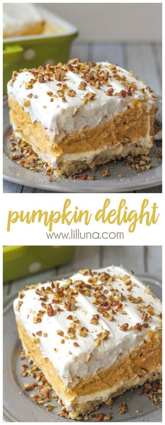 Pecan Crusted Pumpkin Delight Recipe
