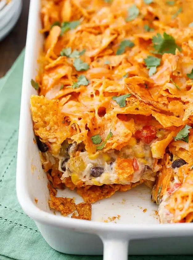 Cheesy Chicken Casserole with Crunchy Twist