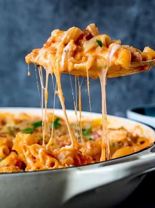 Creamy Chicken Bacon Mac Pasta Bake