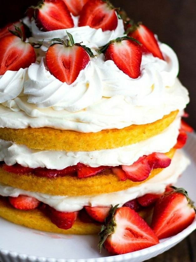 Strawberry Shortcake Layer Cake Delight