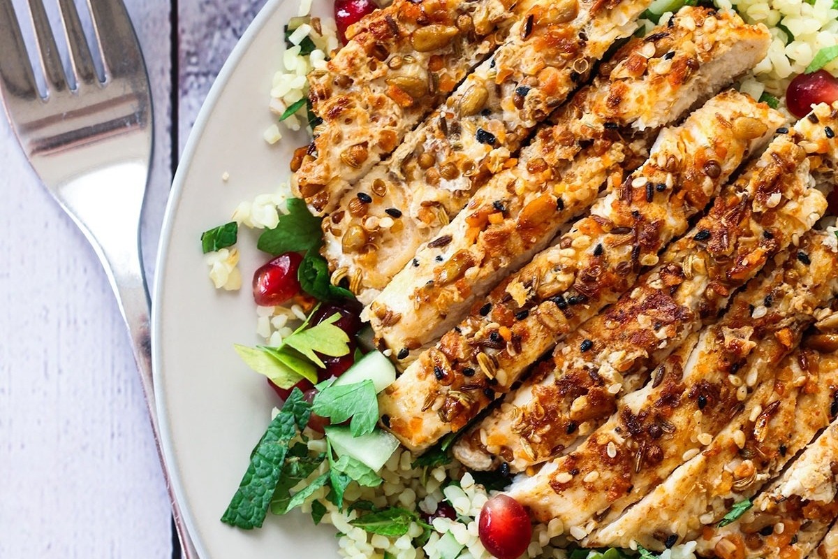 Pomegranate Glazed Dukkah Chicken Delight