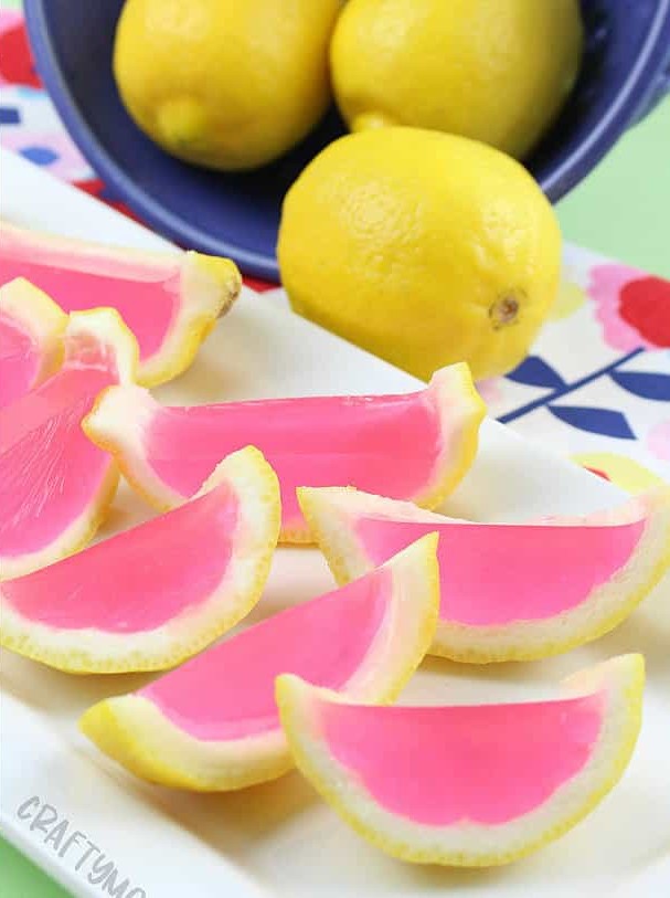 Lemonade Jello Shots in Pink Citrus Bliss