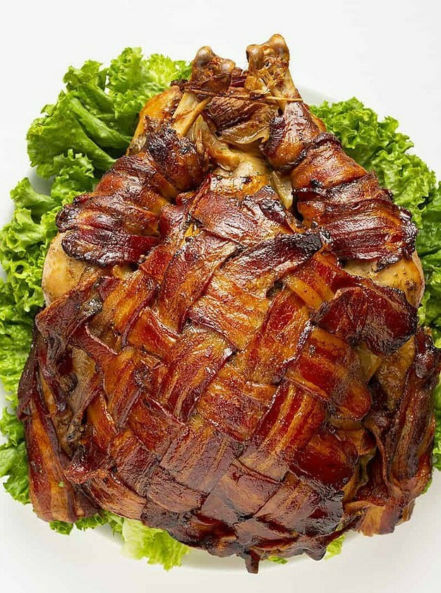 Turkey Wrapped in Smoked Bacon Goodness