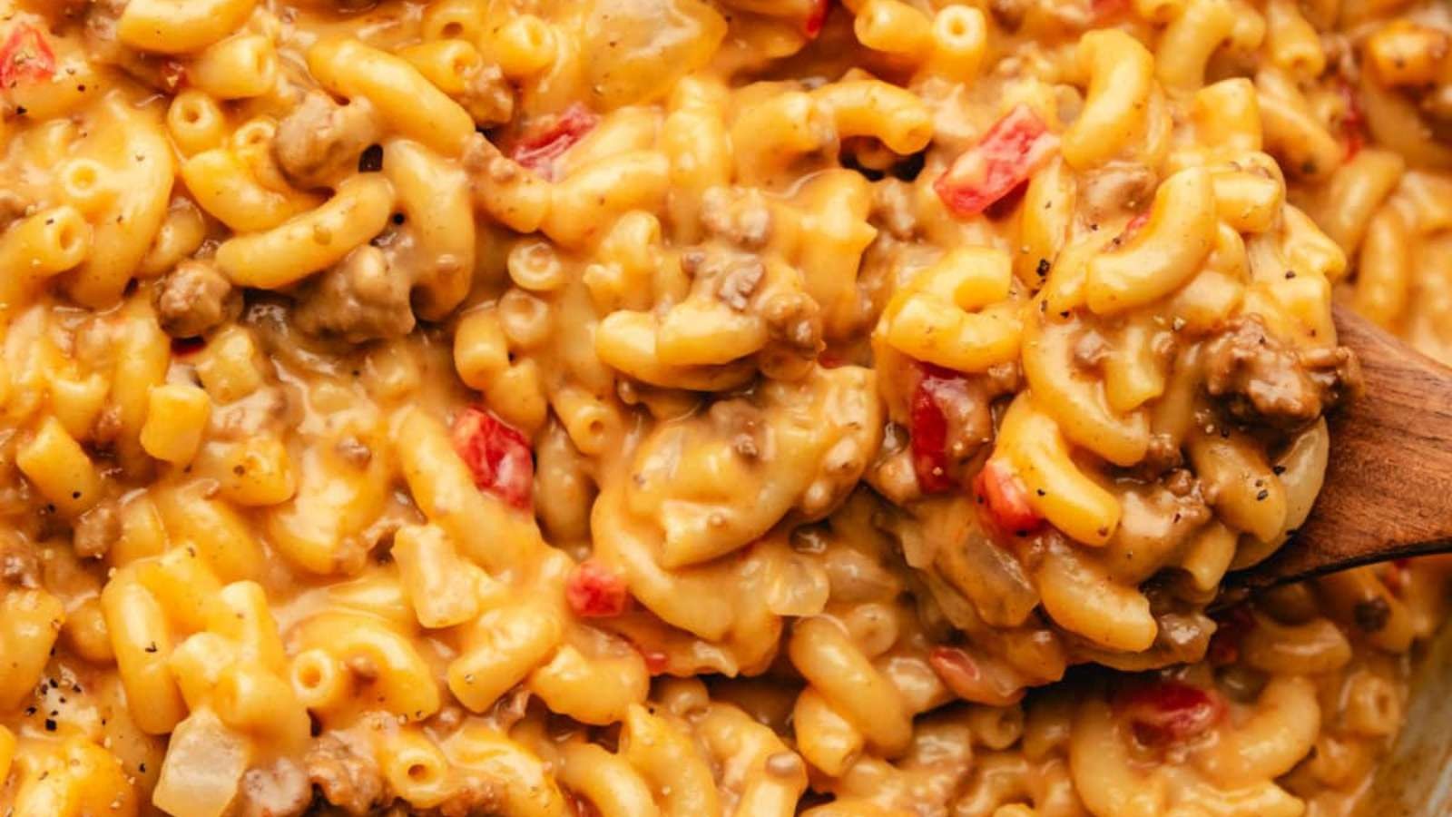 Easy Cheesy Hamburger Pasta Bake