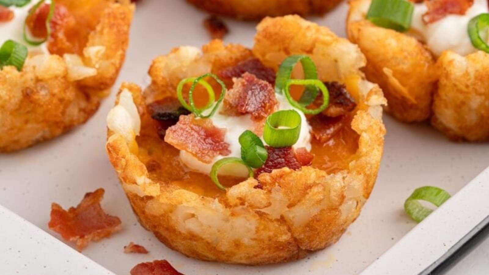 Cheesy Bacon Bites in Mini Cups