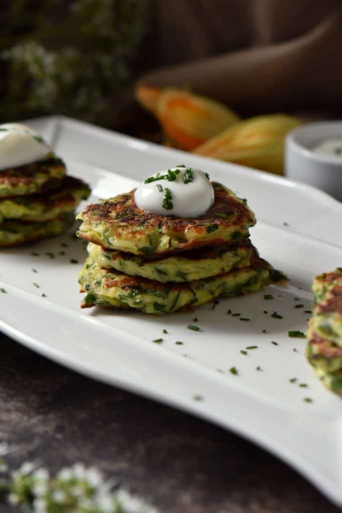 Italian Mozzarella Zucchini Cakes Recipe