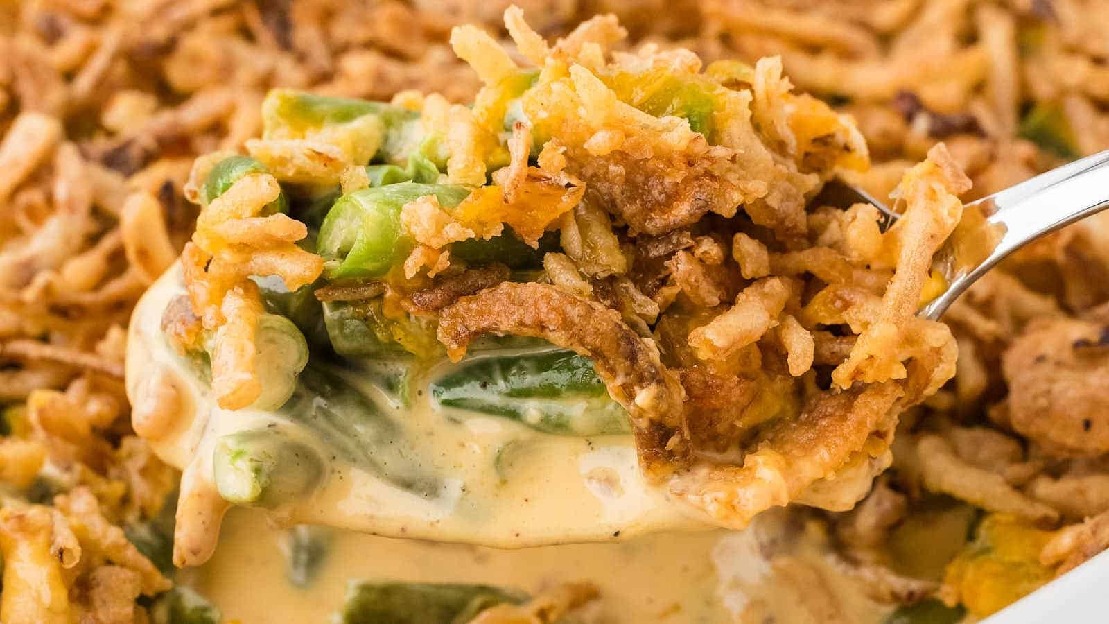 Cheesy Garlic Delight Green Bean Bake