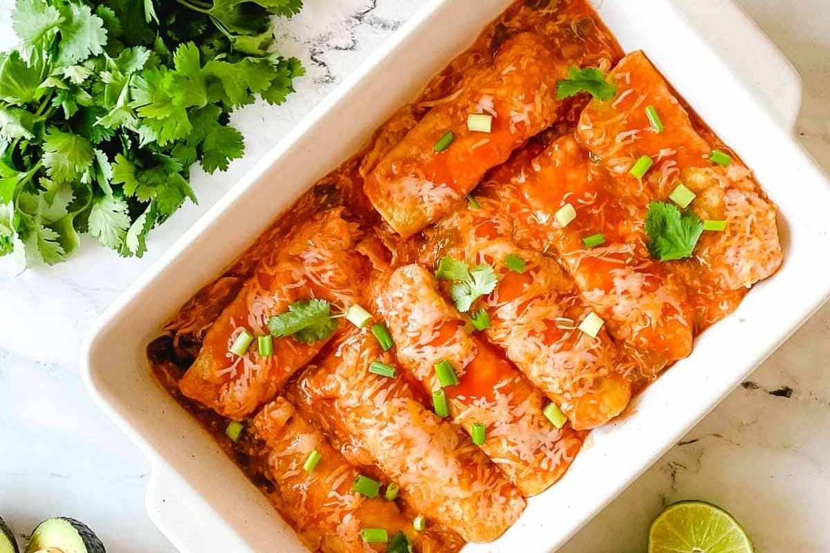 Slow Cooker Chicken Fiesta Enchiladas