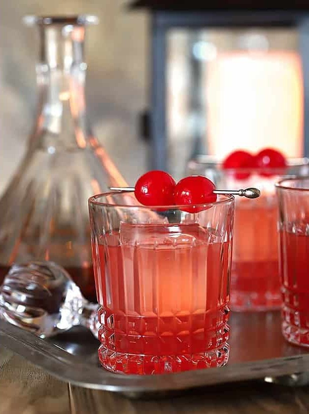 Bourbon Cherry Bliss Winter Cocktail