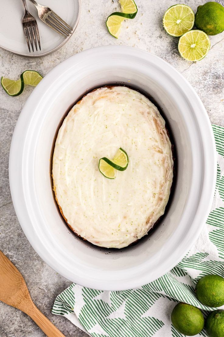 Moist Vanilla Sour Cream Cake in a Crockpot