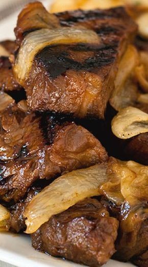 Savory Steak Tips with Sweet Caramelized Onions
