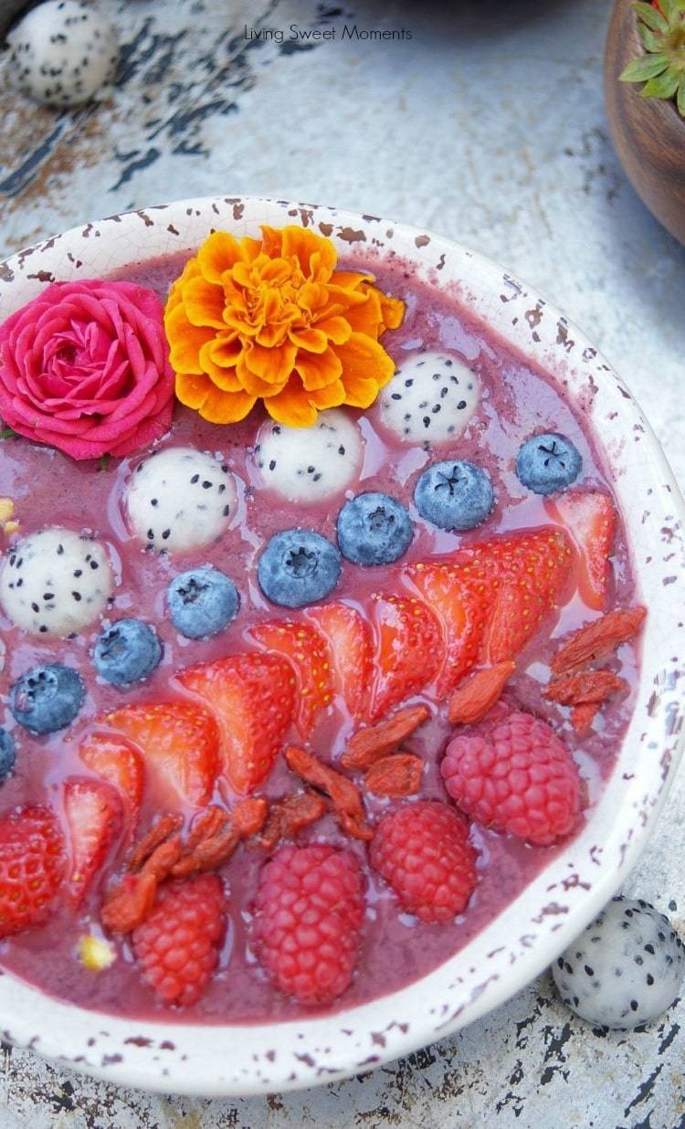 Berry Dragonfruit Bliss in a Bowl