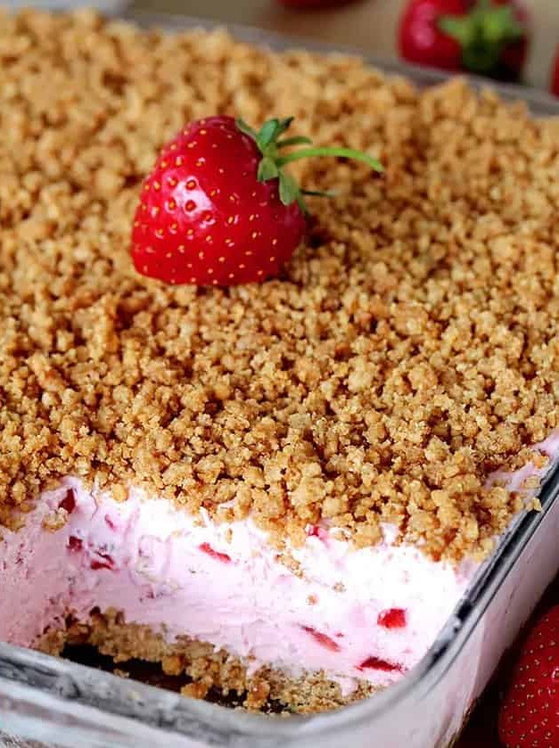 Strawberry Cream Graham Cracker Slab