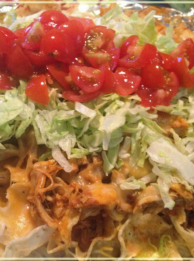 Easy Crockpot Chicken Nacho Casserole