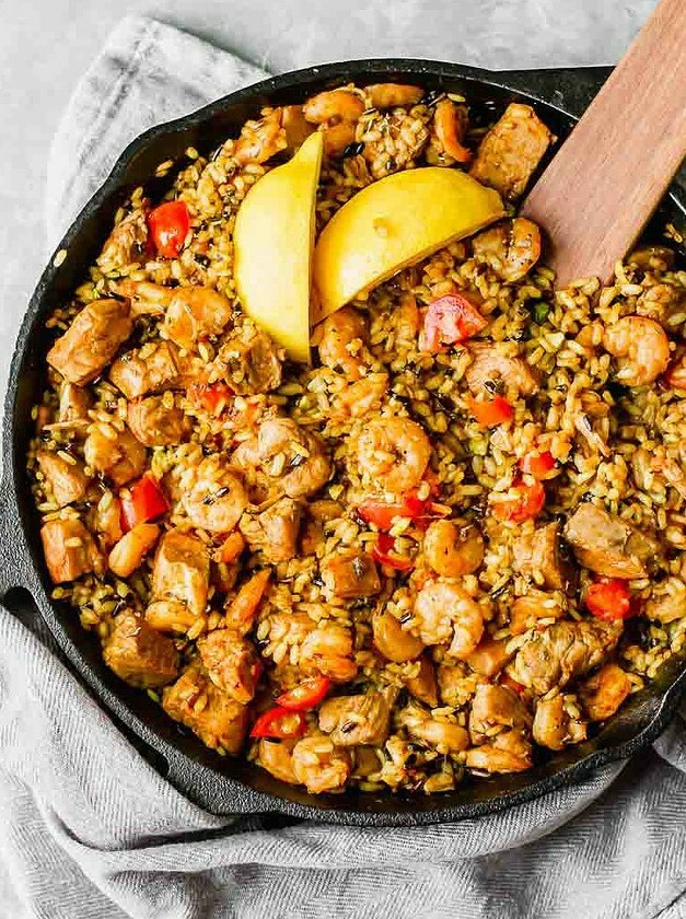 Savory Shrimp & Chicken Paella Delight