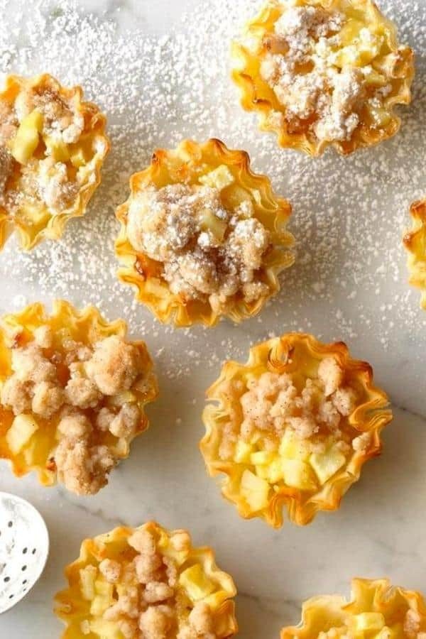 Mini Phyllo Apple Pie Delights