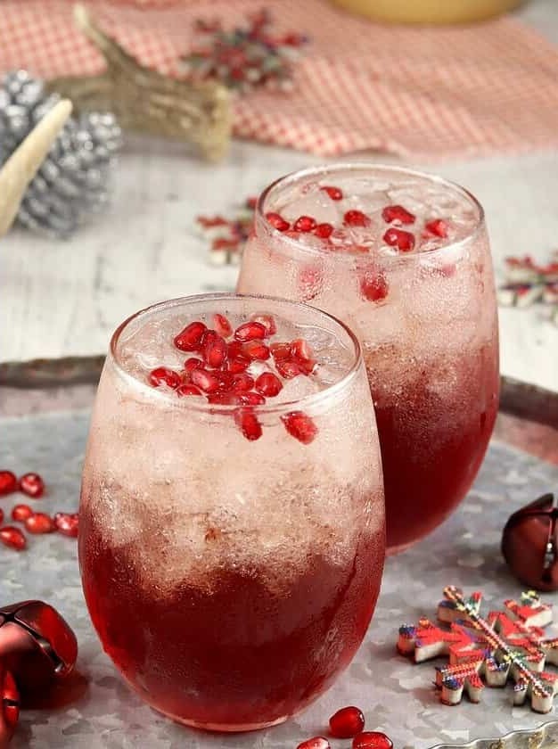 Pomegranate Sparkle Holiday Drink