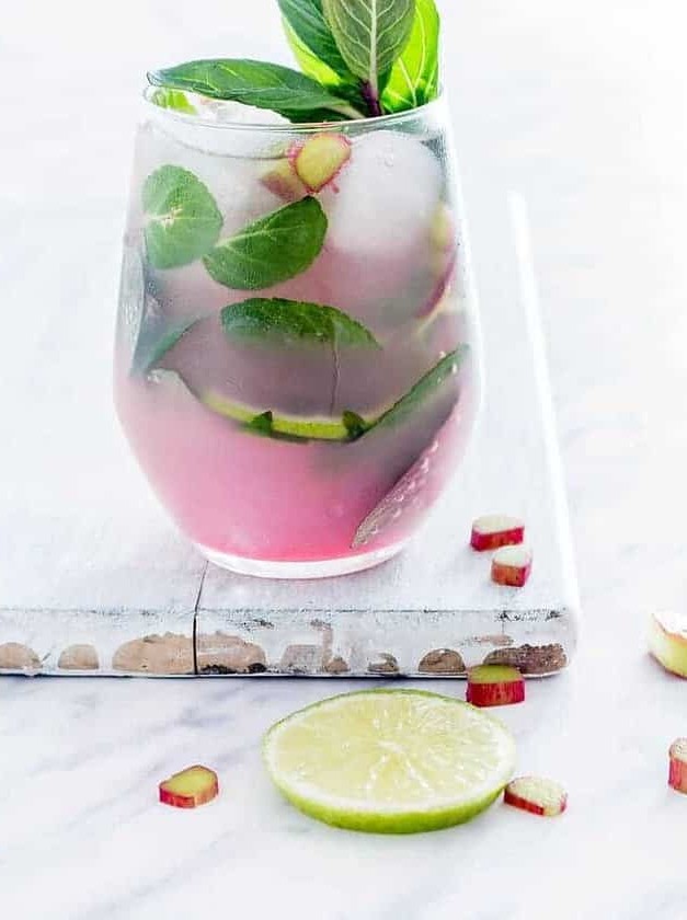 Rhubarb Twist on the Classic Mojito