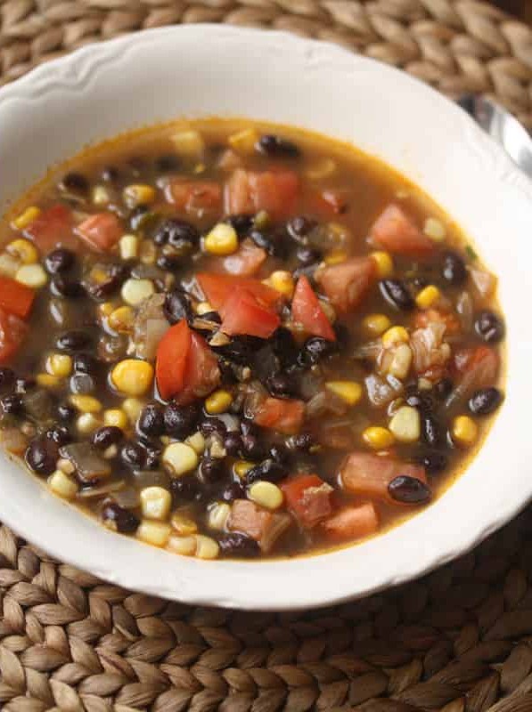 Summer Black Bean Corn Soup Recipe