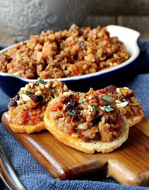 Garlic Shrimp Crostini Appetizers