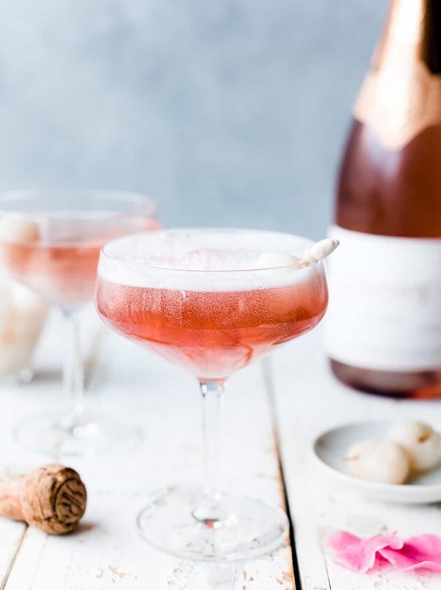 Lychee Rose Fizz: A Twist on Classic Mimosas