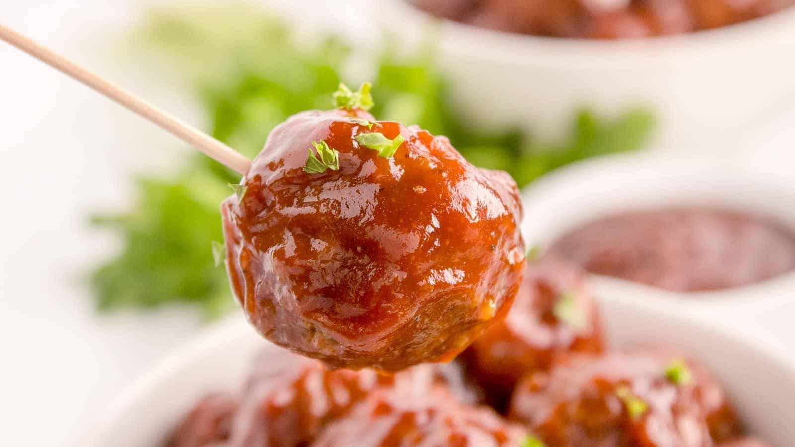 Slow Cooker BBQ Meatball Delights