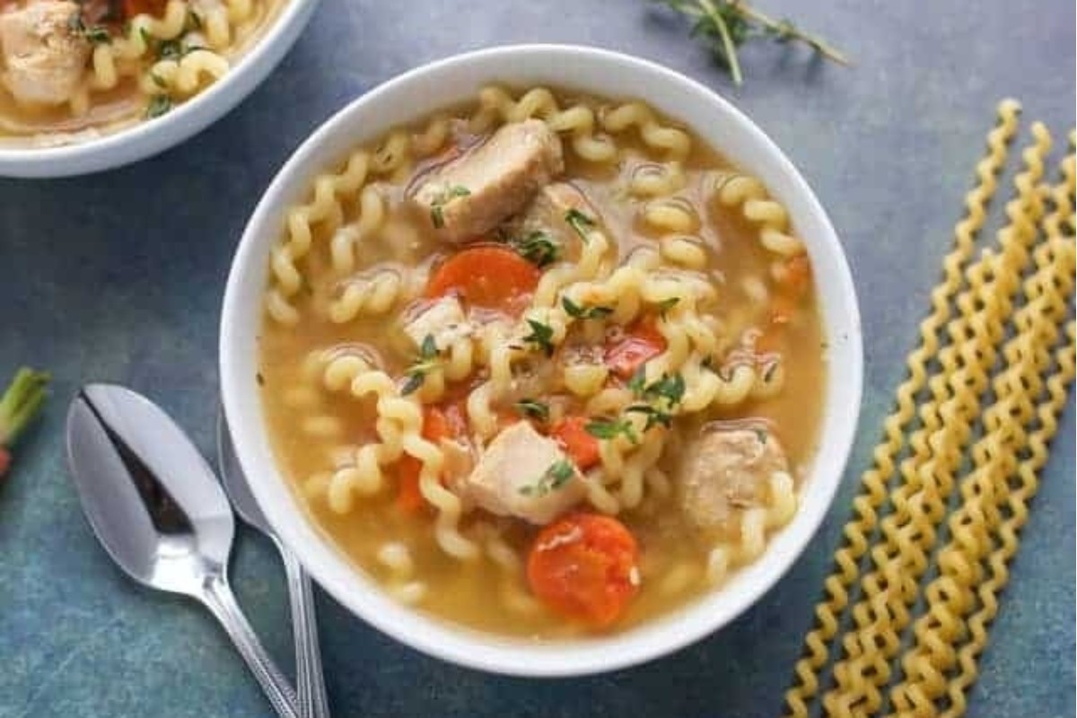 Quick Pressure Cooker Chicken Noodle Stew