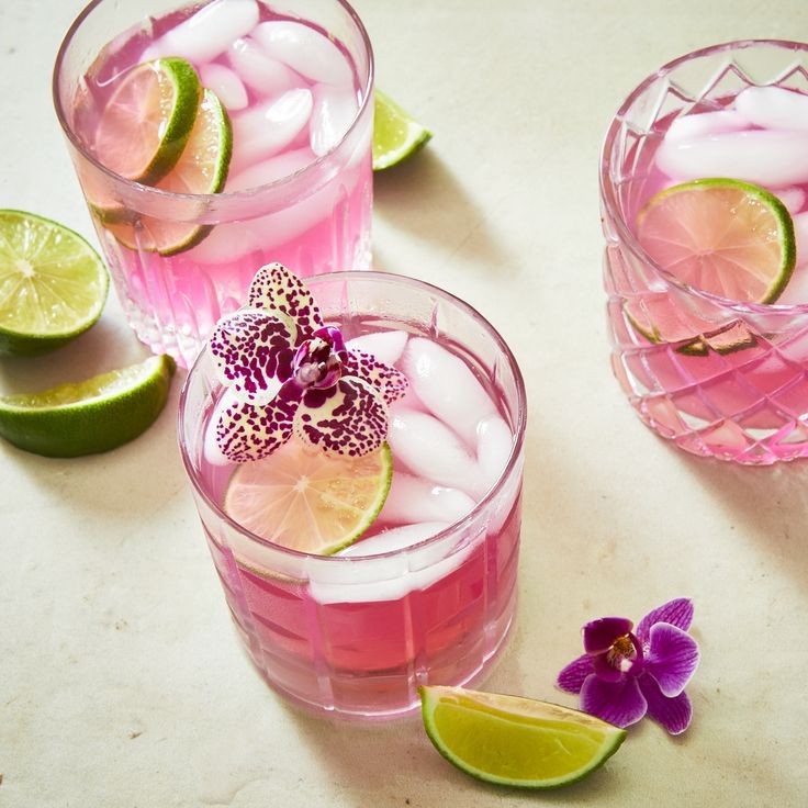 Prickly Pear Tequila Sparkler with Lime Zest