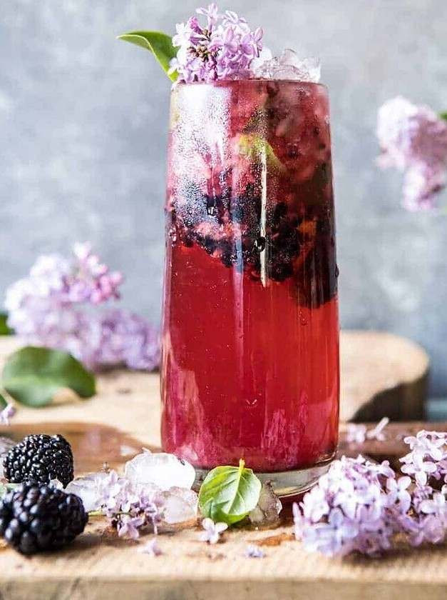 Lilac Berry Twist on Classic Mojito