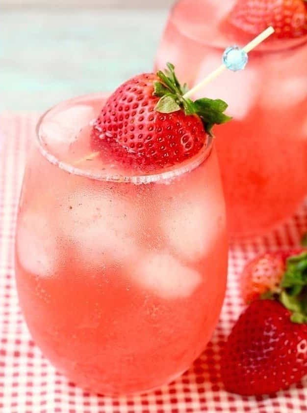 Summer Strawberry White Wine Cooler