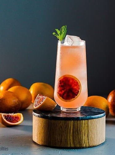 Blood Orange Sparkler with Spicy Twist