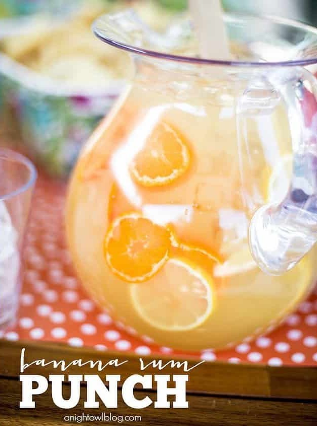 Tropical Banana Rum Tiki Punch