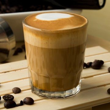 Espresso Steamed Milk Duo in a Glass