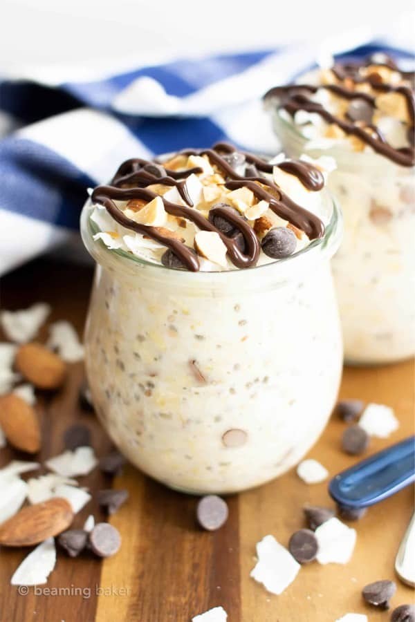 Delicious Almond Joy Overnight Oats