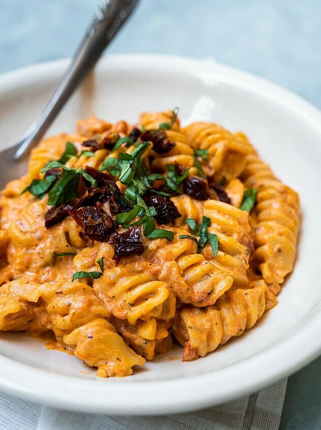 Creamy Tomato Pasta with Nutty Twist
