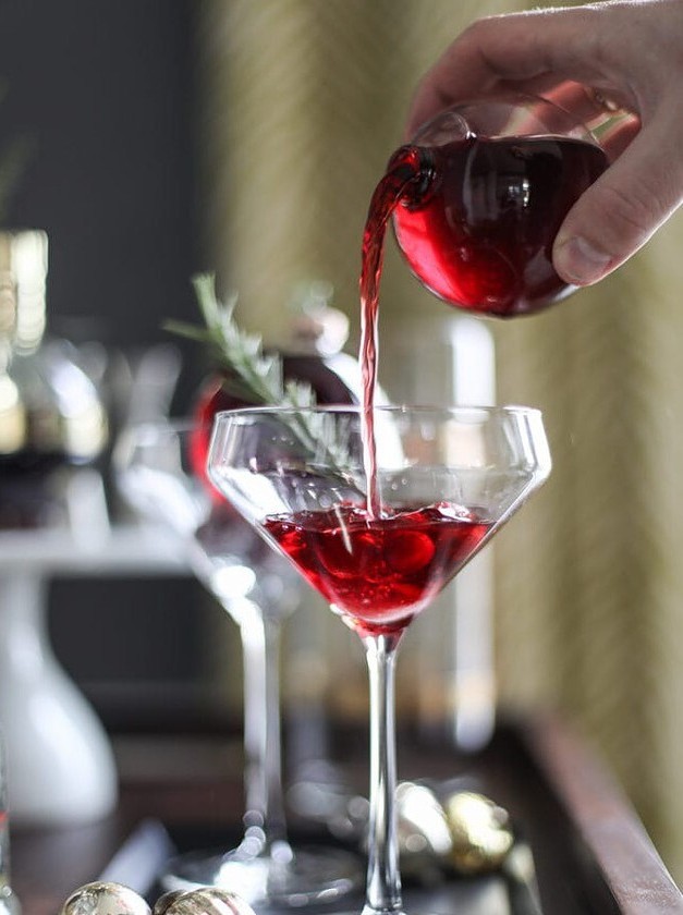 Festive Holiday Martini with a Twist