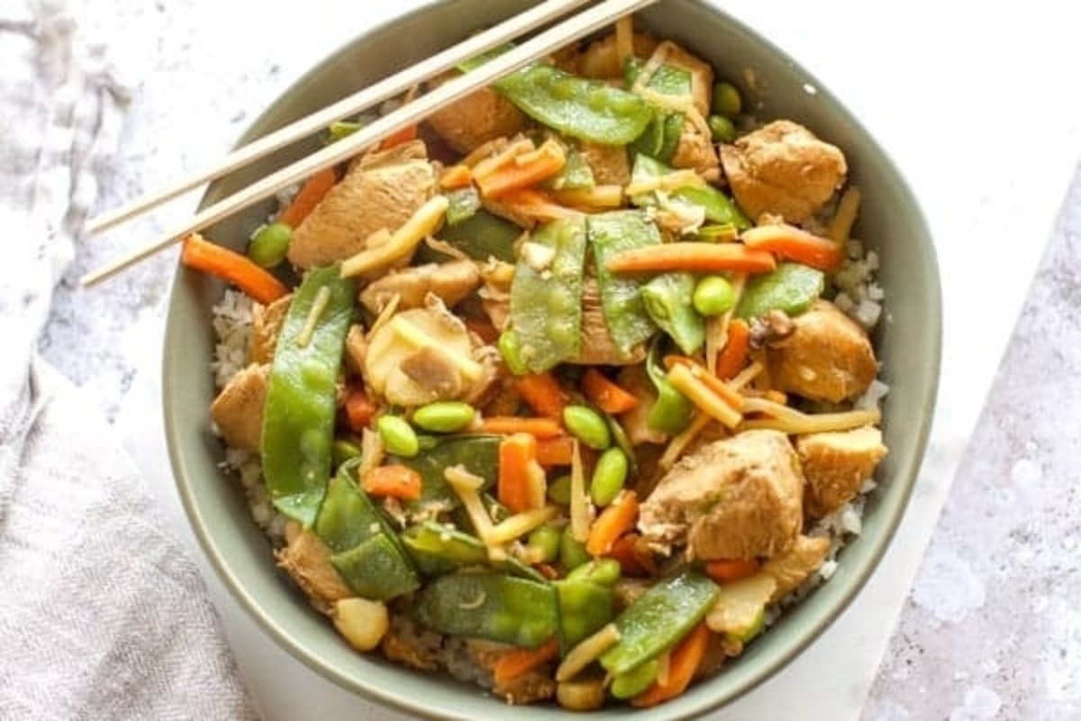 Frozen Veggie Chicken Stir Fry in Minutes