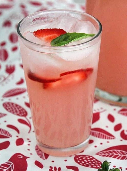 Sweet Summer Basil Vodka Spritzer