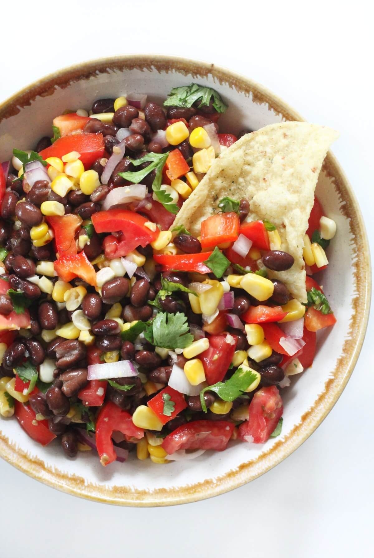 Grilled Corn Fiesta Black Bean Salsa