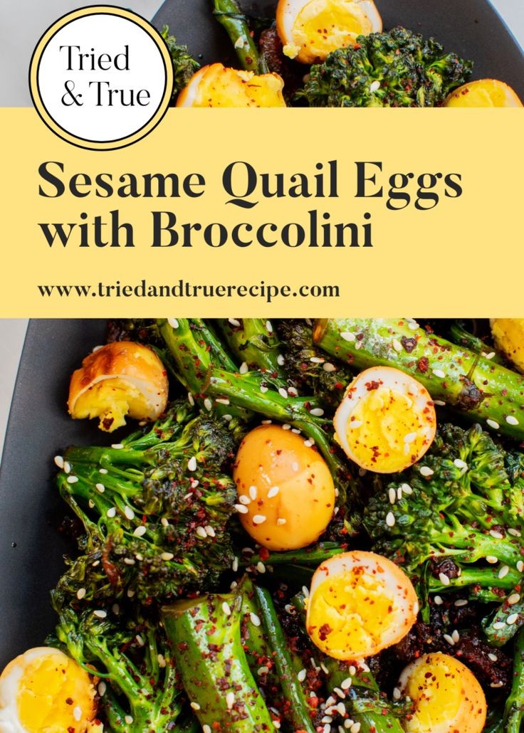 Spicy Broccolini Quail Egg Delight