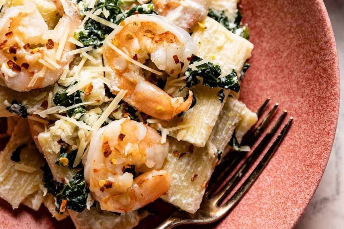 Creamy Shrimp Ricotta Rigatoni