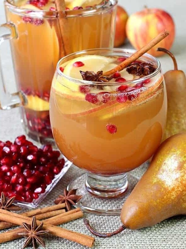 Spiced Autumn Apple Whiskey Spritzer