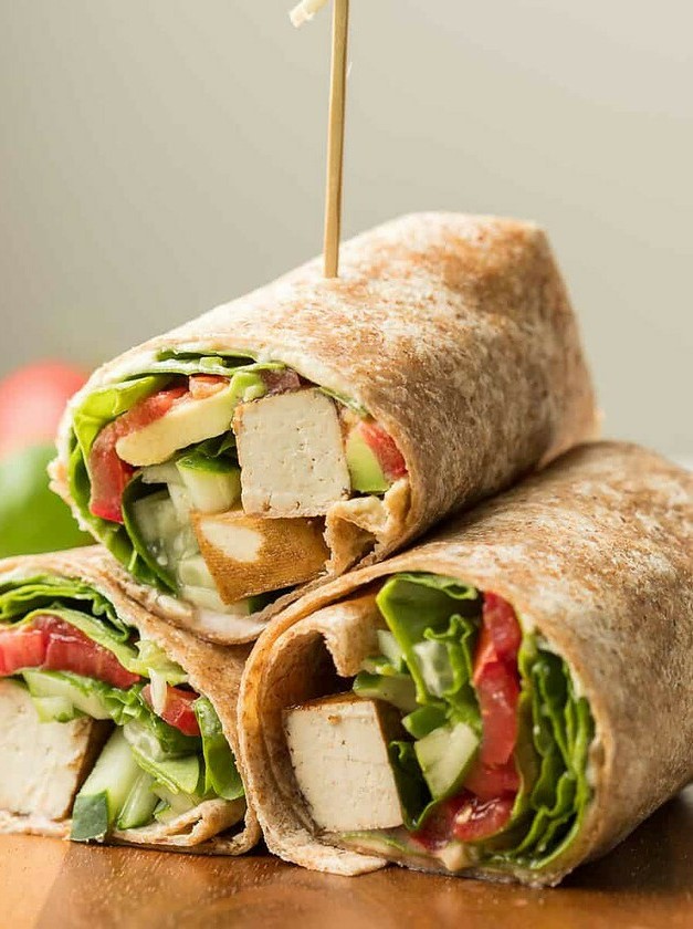 Tofu & Hummus Wraps Delight