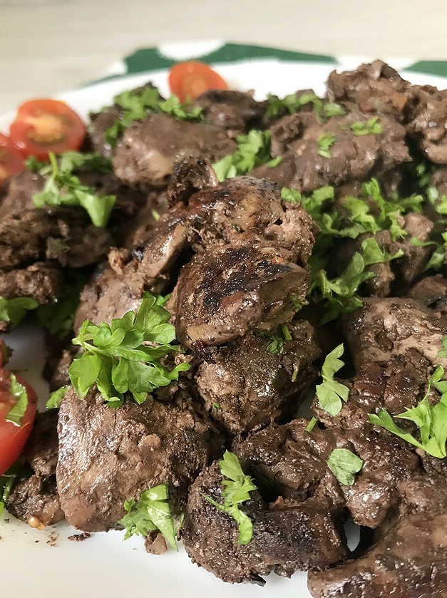 Lemon Garlic Chicken Liver Delight