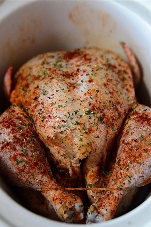 Crockpot Roasted Chicken in a Hurry