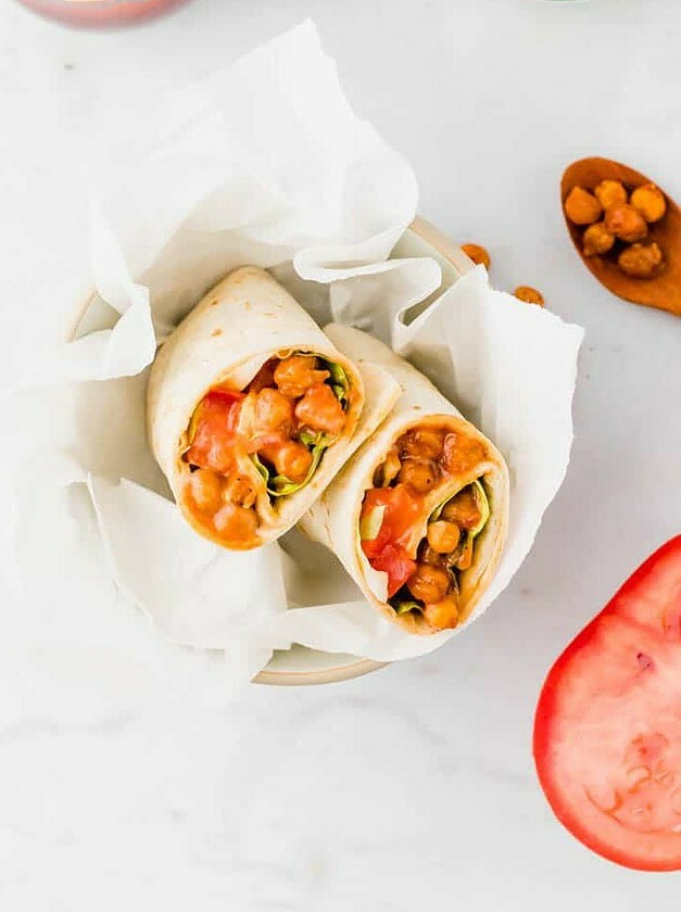 Chickpea BBQ Wraps for a Vegan Delight