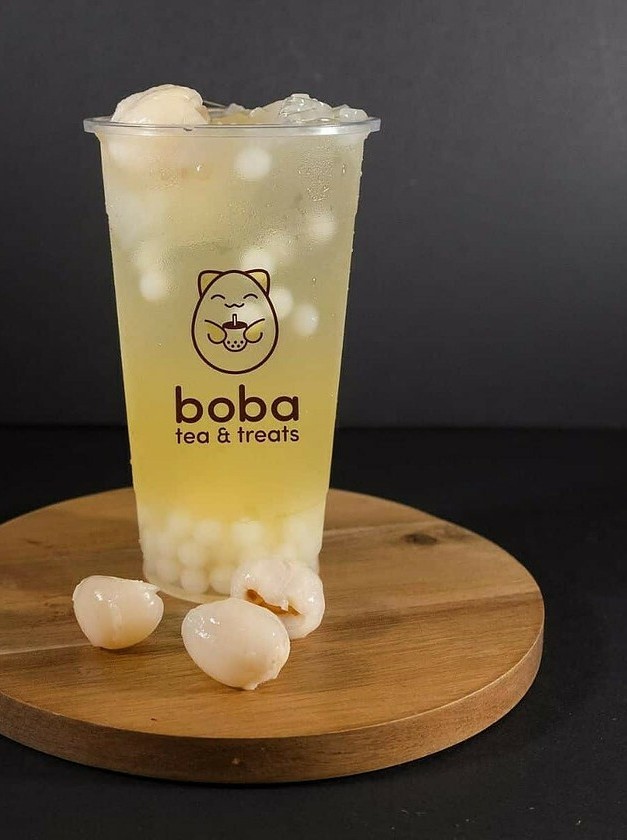Lychee Boba Bliss in a Glass